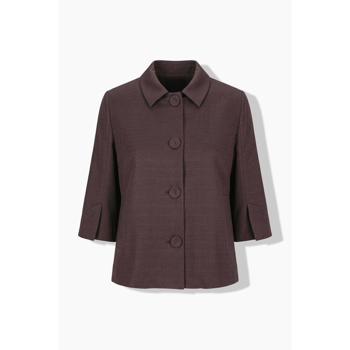 Veste coupe évasée acajou, ULLA POPKEN