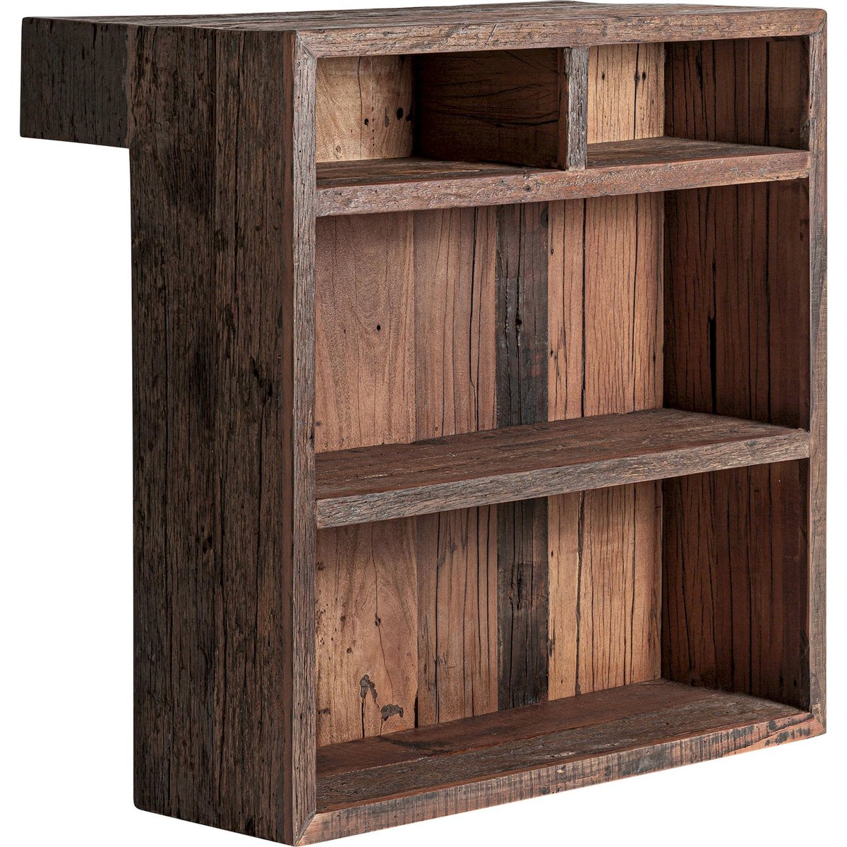 Comptoir de bar rustique en bois massif marron bois foncé, RECOLLECTION