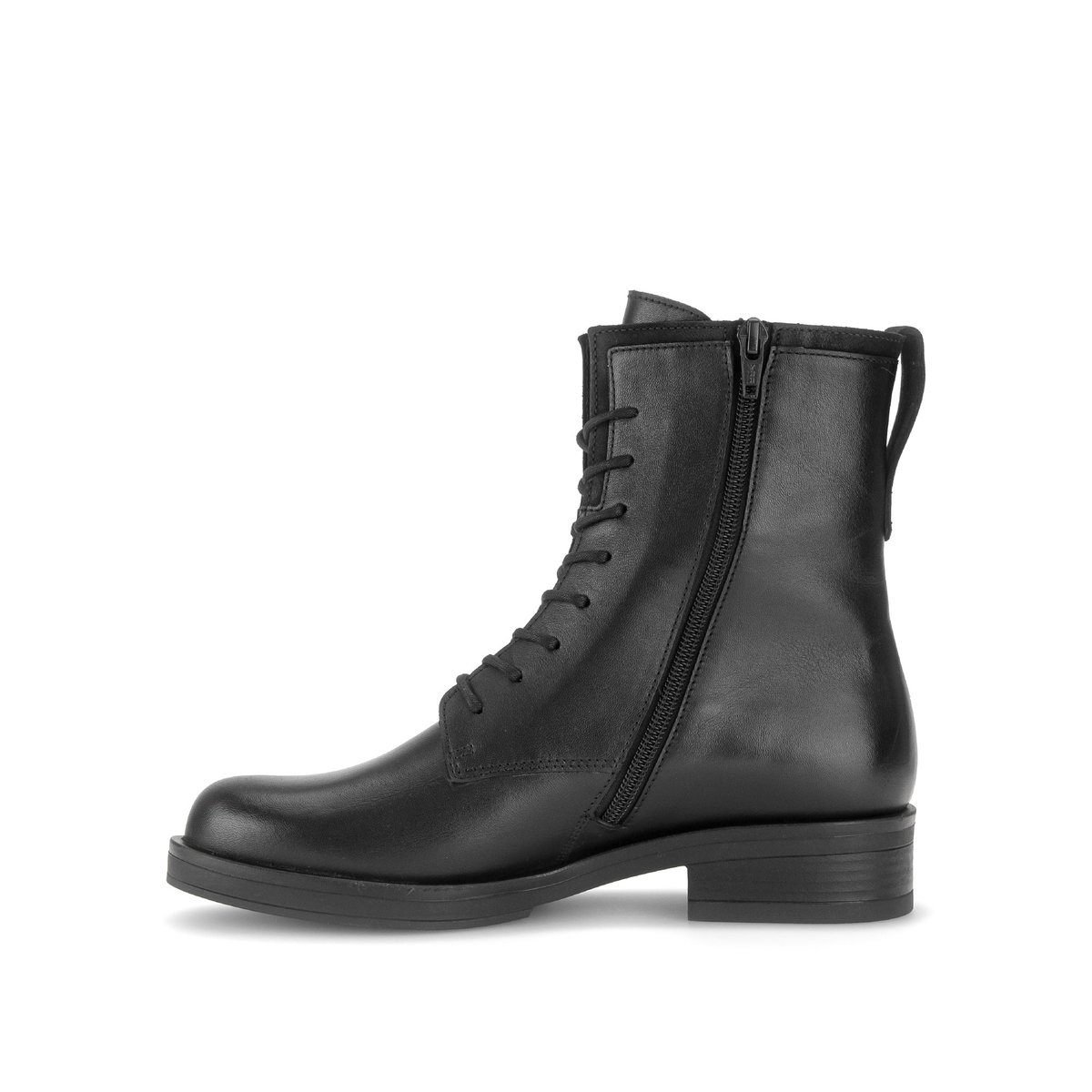 Bottines en cuir lisse à talon décroché noir, GABOR