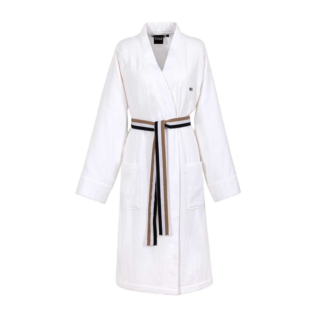 Peignoir long en coton,B LINEA white, BOSS HOME
