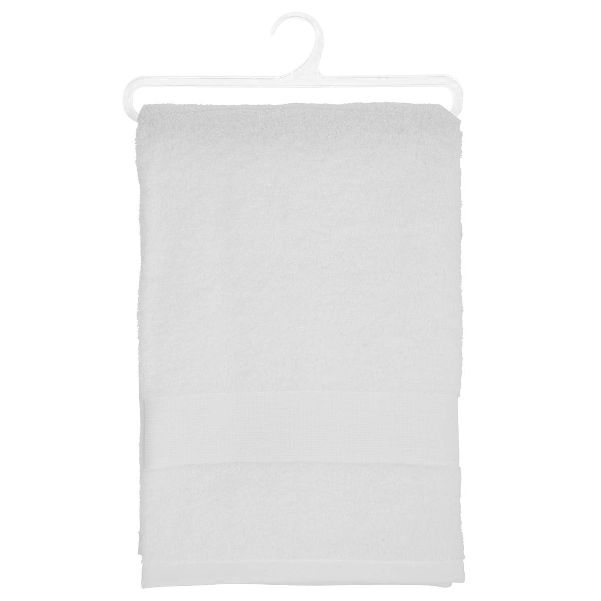 Drap de bain en coton ESSENTIEL blanc, ATMOSPHERA
