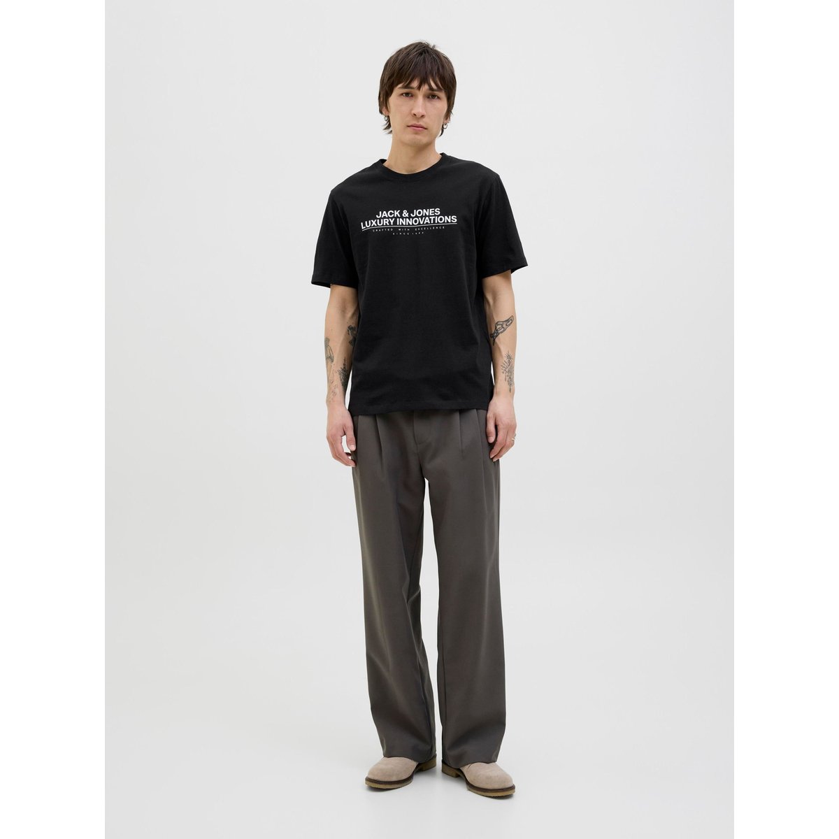 T-Shirt noire - black, JACK & JONES