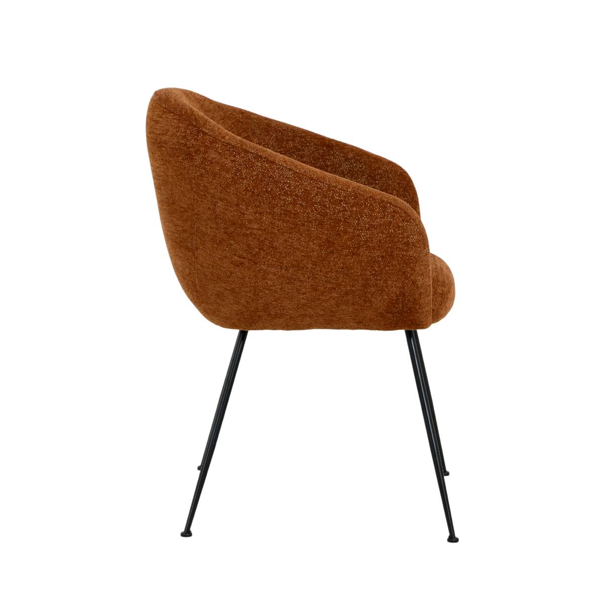 Chaise en tissu et métal SANDY orange, MADE IN MEUBLES