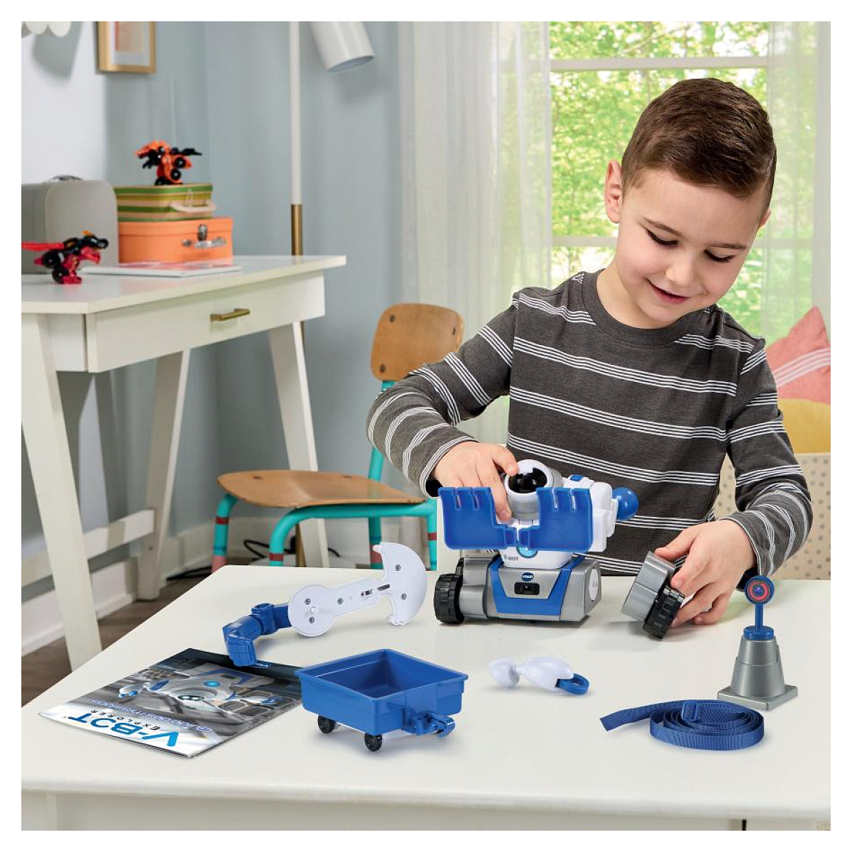 V-bot explorer, mon robot 5 en 1 rouge, VTECH