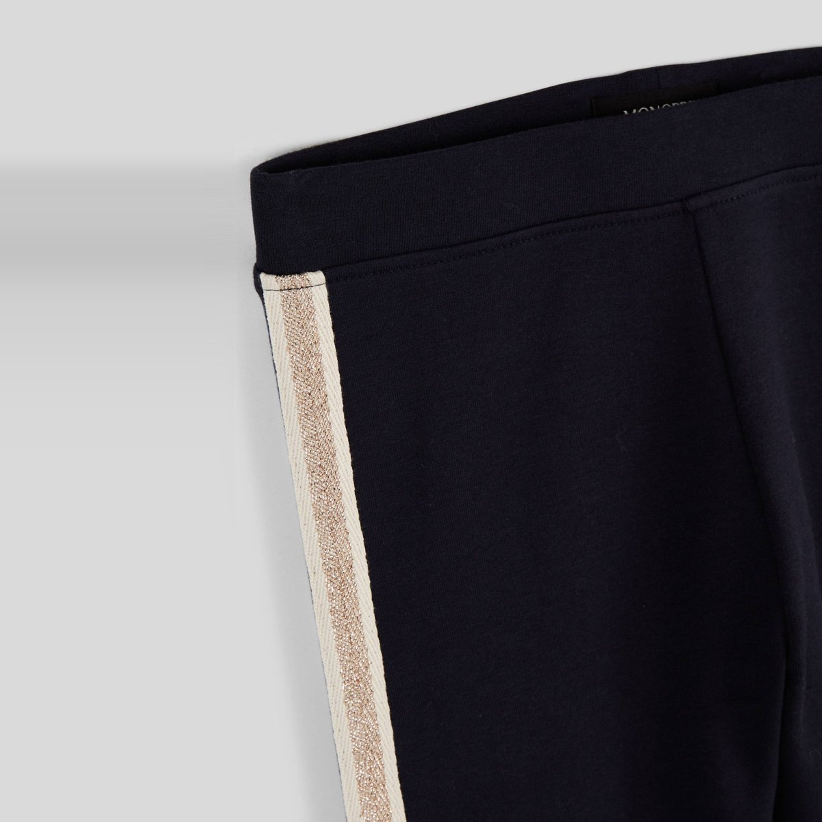 Legging uni à bande pailletée marine, MONOPRIX
