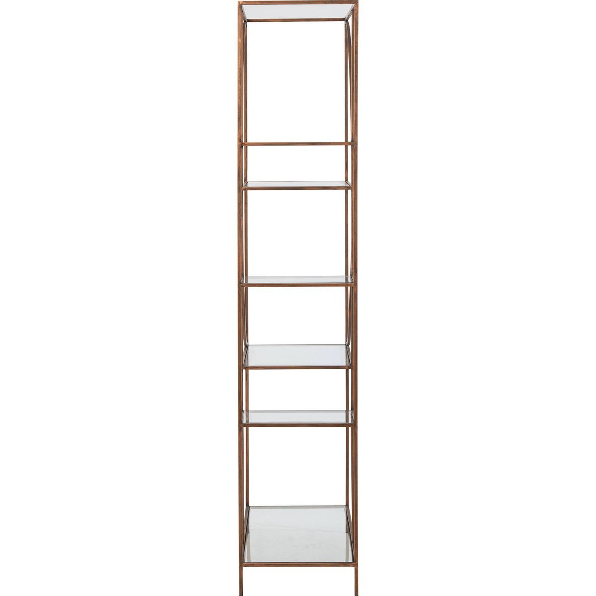 Étagère en métal au design graphique bronze, RECOLLECTION