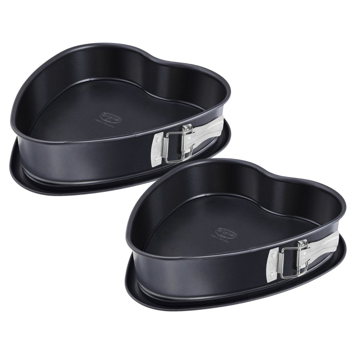 Lot de 2 moules à charnière 25/27 cm en acier TRADITION noir, DR OETKER
