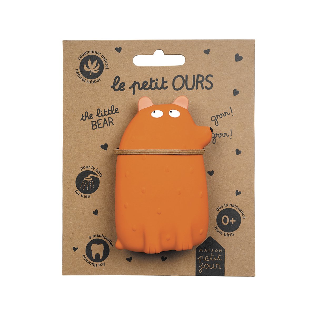 Jouet de bain - OURS orange, PETIT JOUR