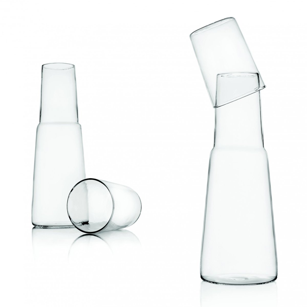 Set Carafe et Verre Tumbler 100 cl transparent, ICHENDORF
