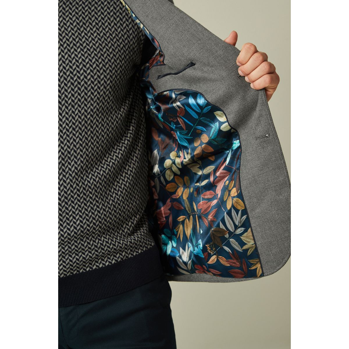 Blazer habillé texturé gris, NEXT
