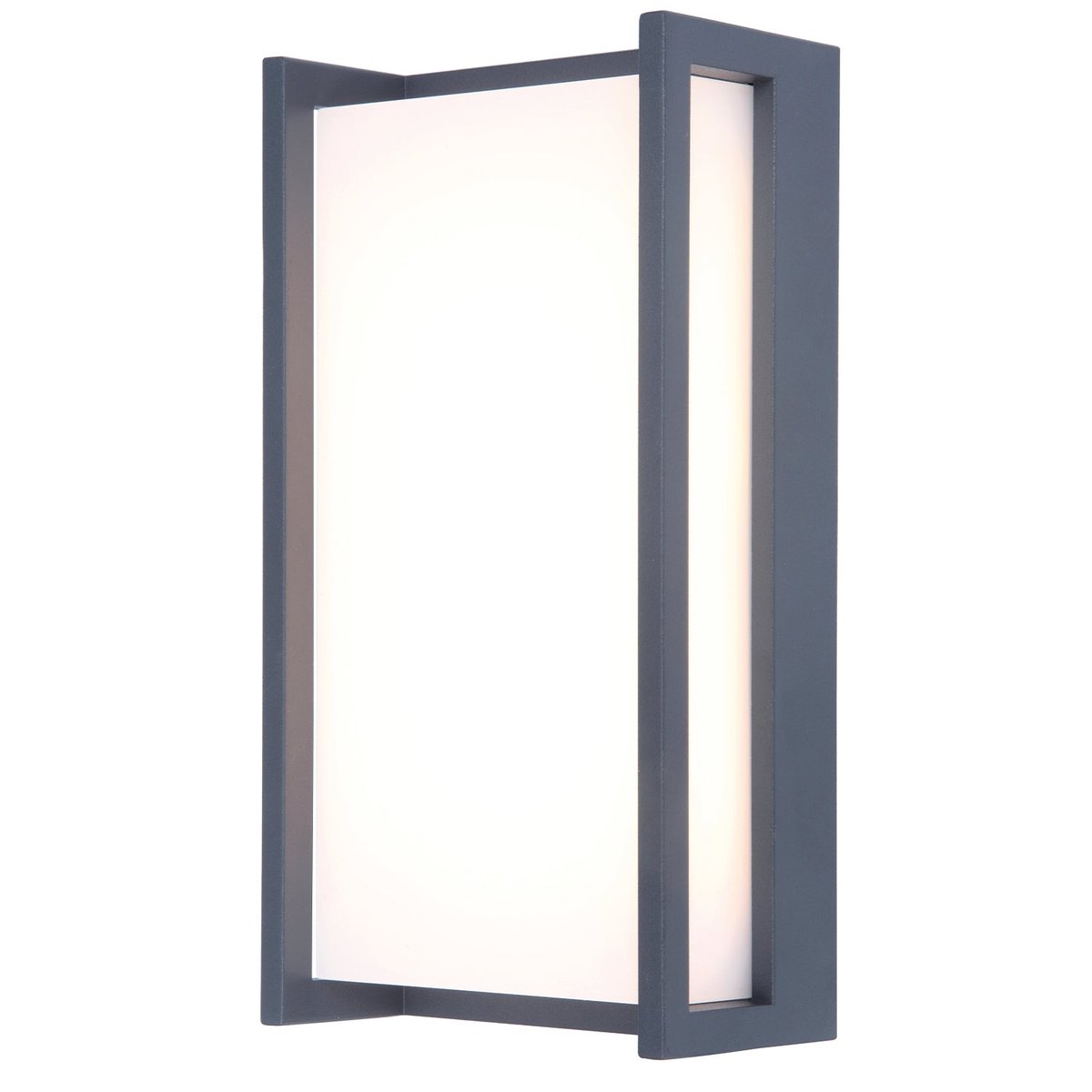 Applique murale d'extérieur sur secteur QUBO GREY aluminium LED blanc chaud H22cm dark grey, LUMISKY
