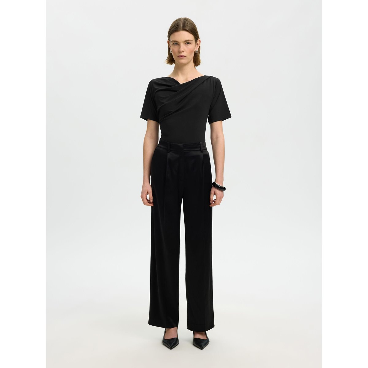 T-Shirt noir - black, SELECTED