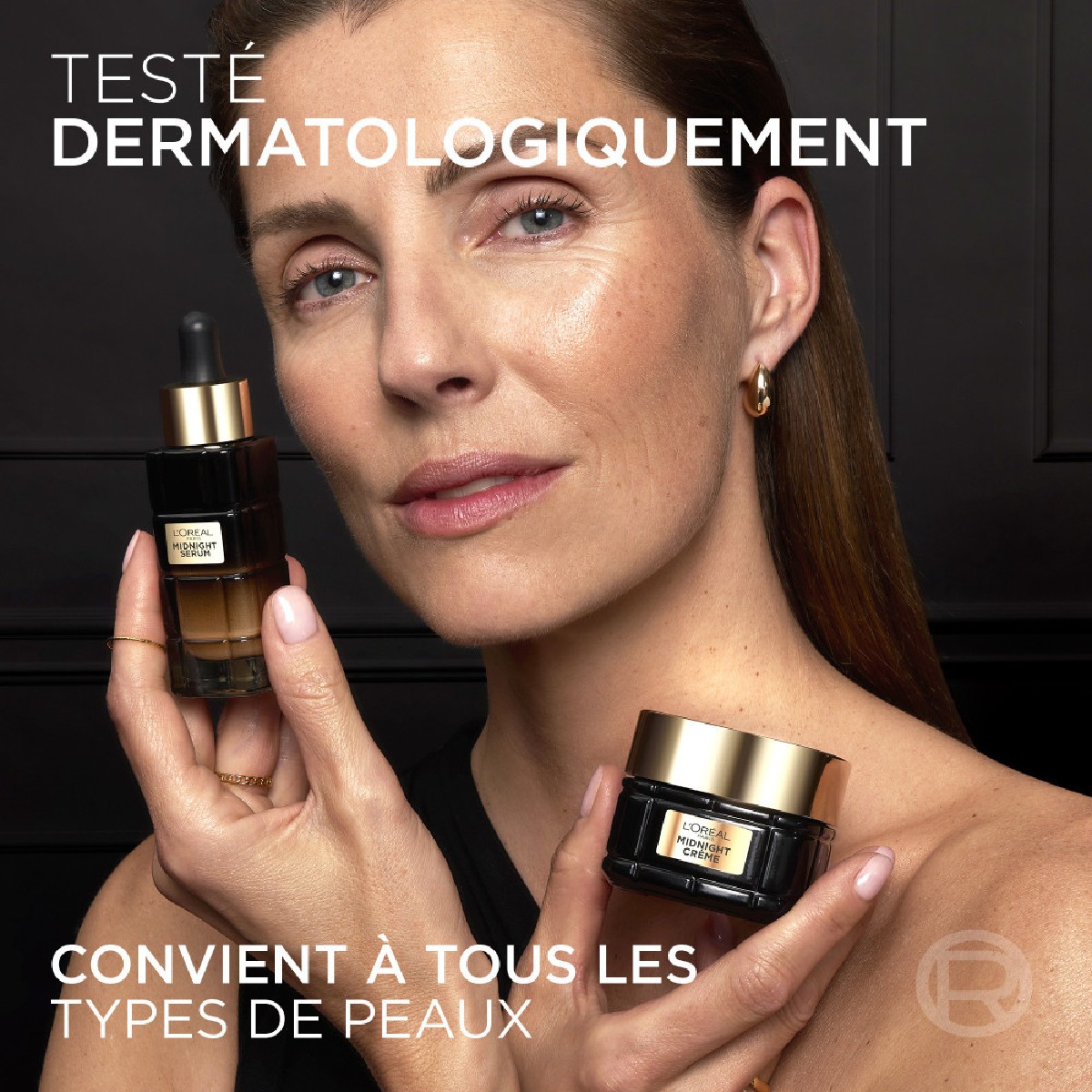 Duo Soin Jour et Midnight Sérum Nuit couleur unique, L'OREAL PARIS