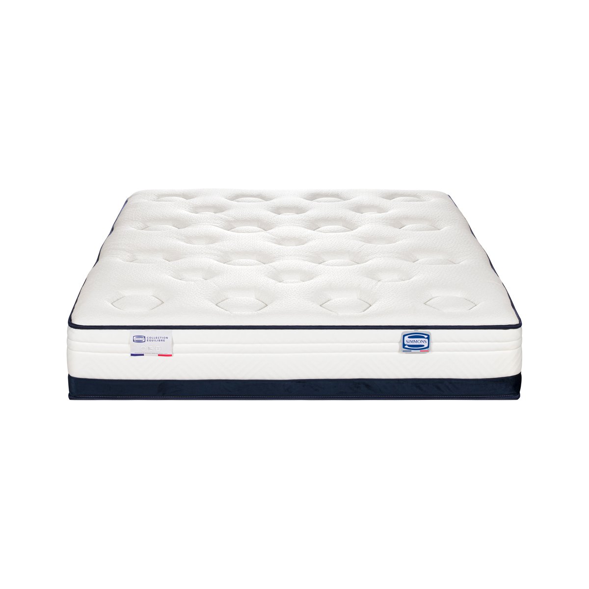 Matelas L'INEDIT 160x200, Hybride, ferme, H27 blanc, SIMMONS