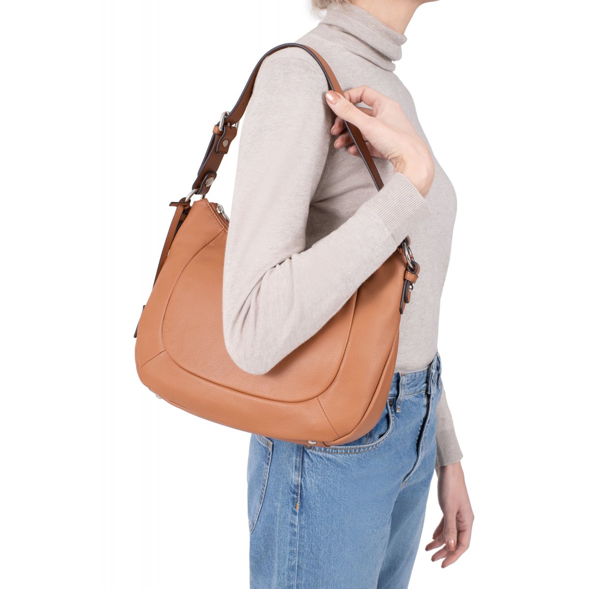 Besace CONFORT bleu marine, HEXAGONA
