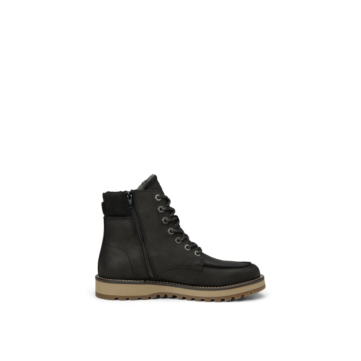 Bottes à lacets, modèle Jack avec fermeture éclair intérieure noir, MARC O'POLO