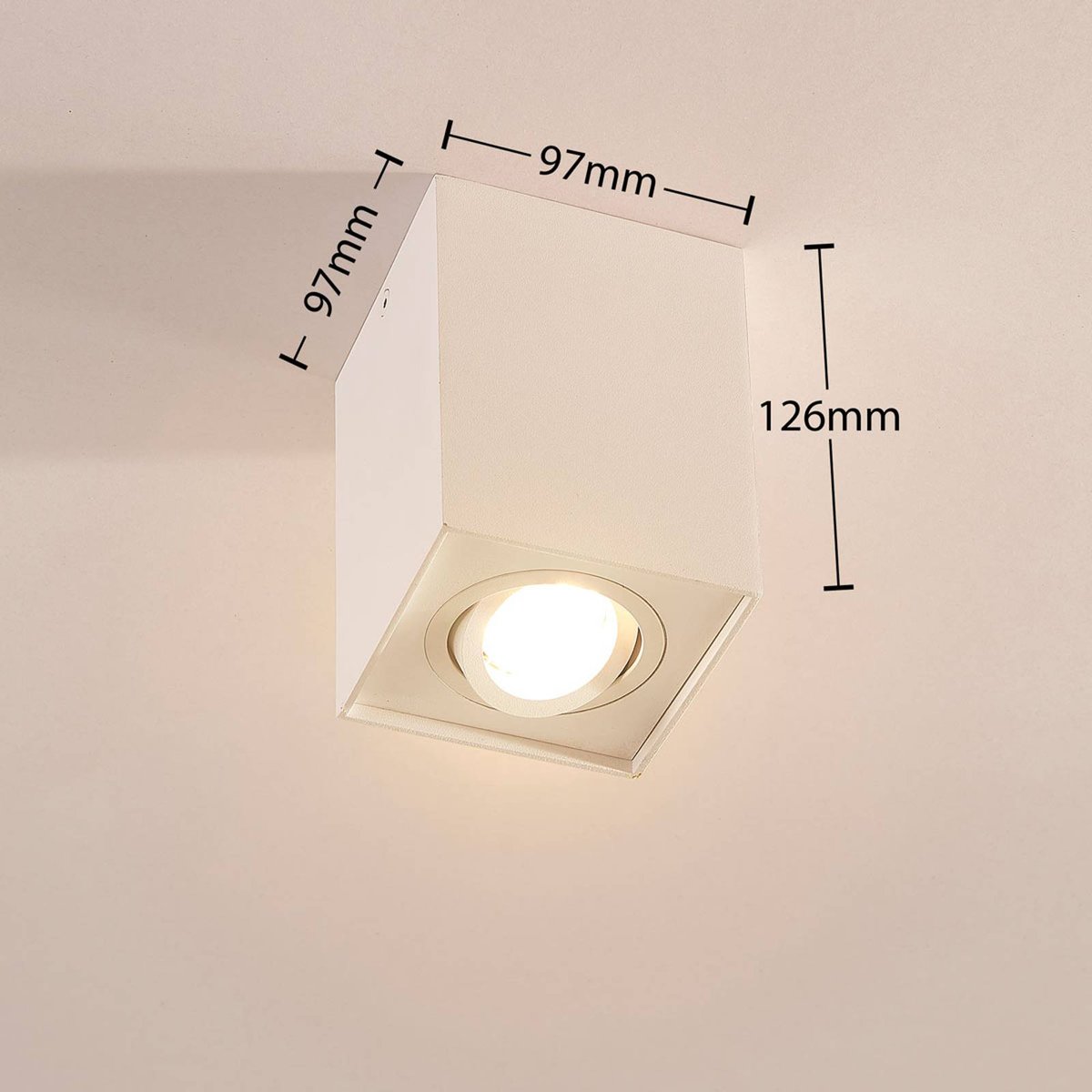 Plafonnier en aluminium moderne, Jolina blanc mat, ARCCHIO