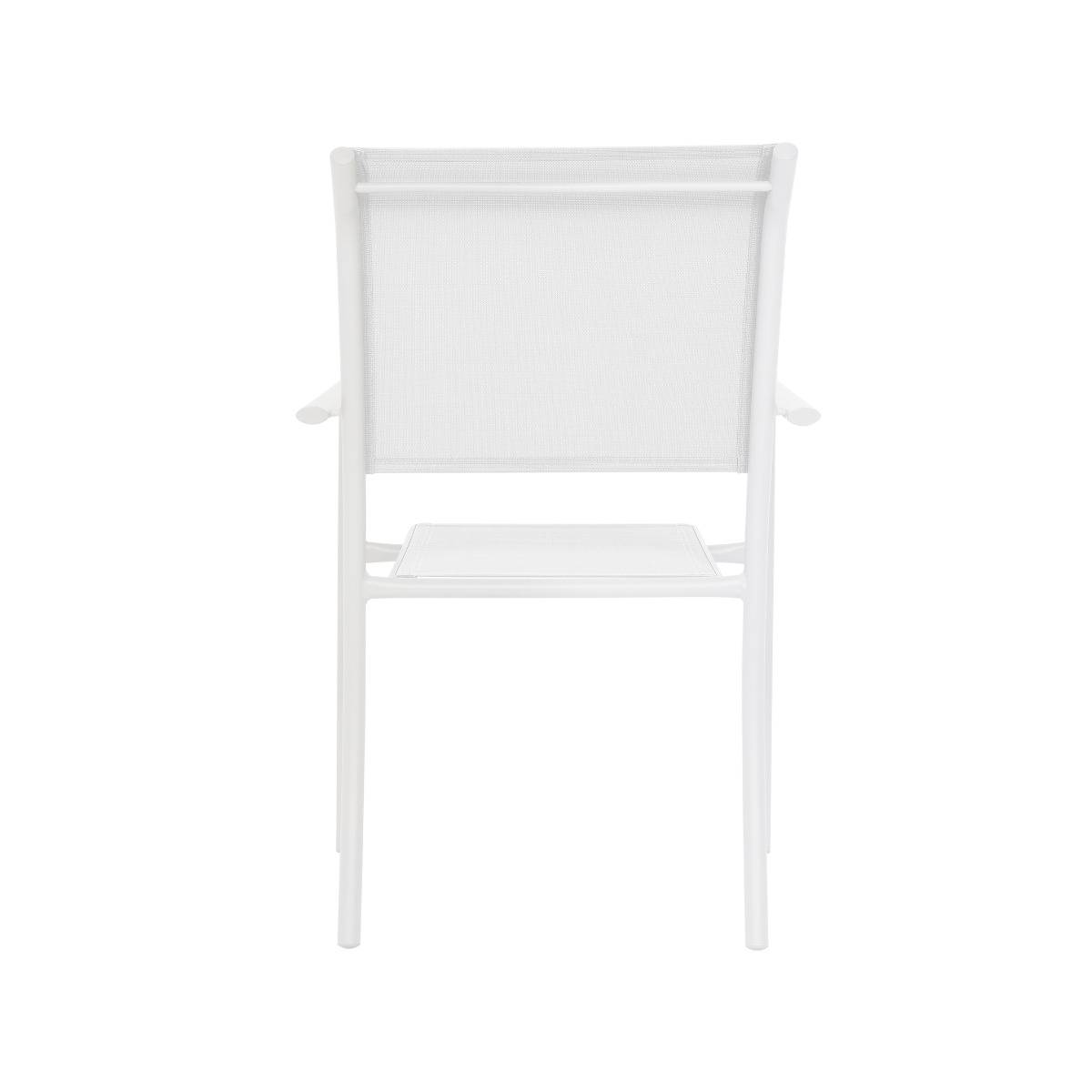Lot de 2 chaises de jardin en aluminium ILONA blanc, MADE IN MEUBLES 