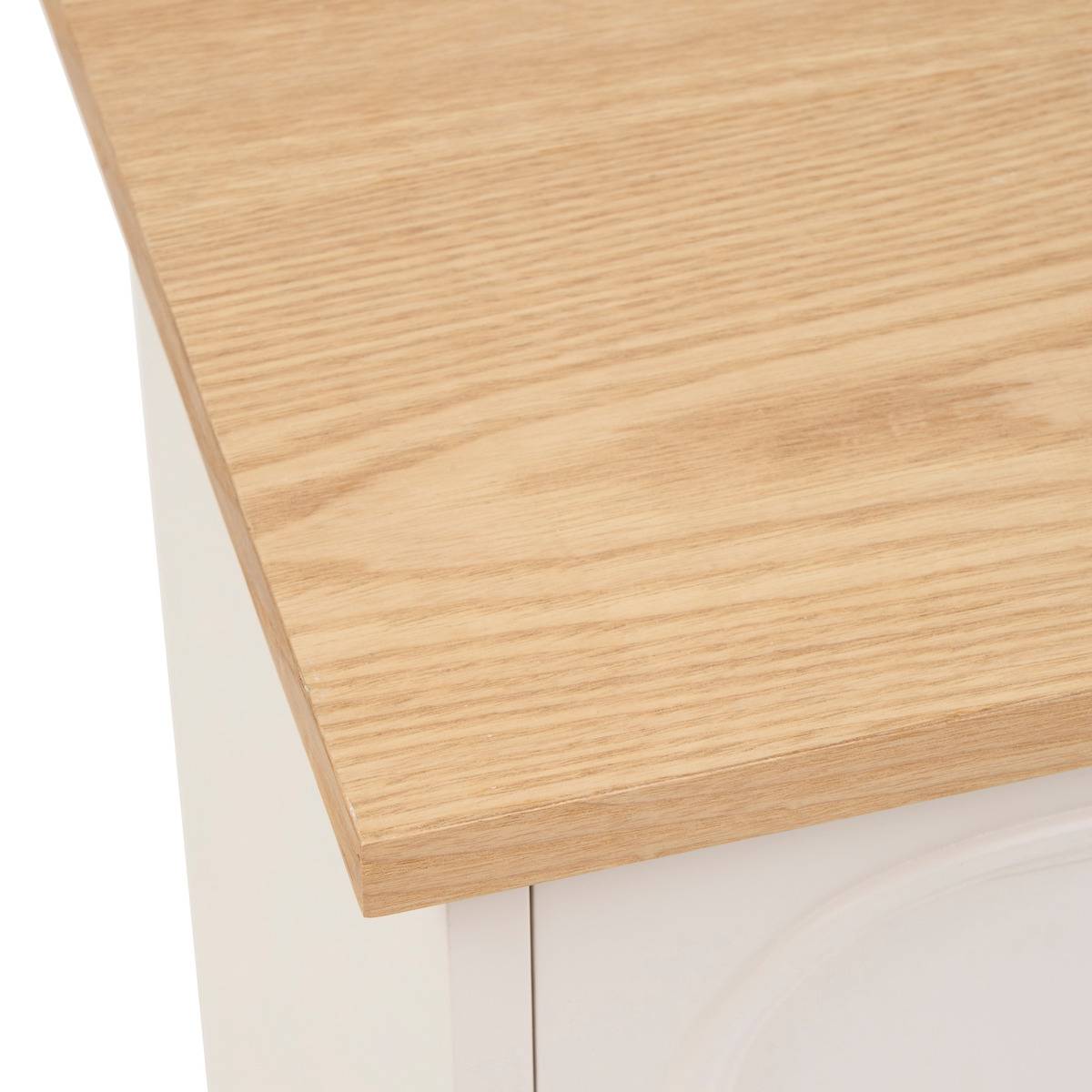 Table de chevet 1 tiroir et 2 étagères MOHEA ivoire, ATMOSPHERA