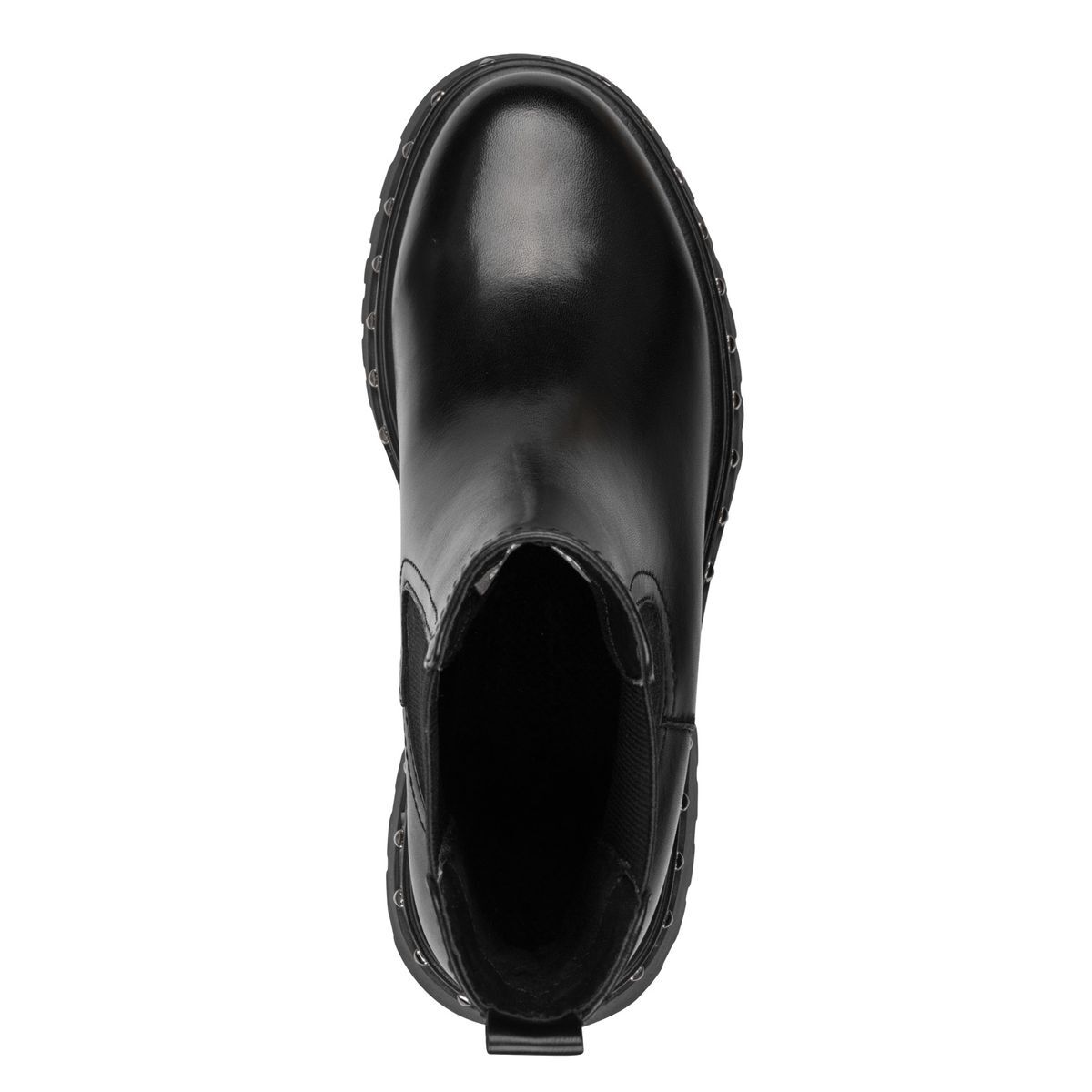 Bottine Chelsea en cuir noir, TAMARIS