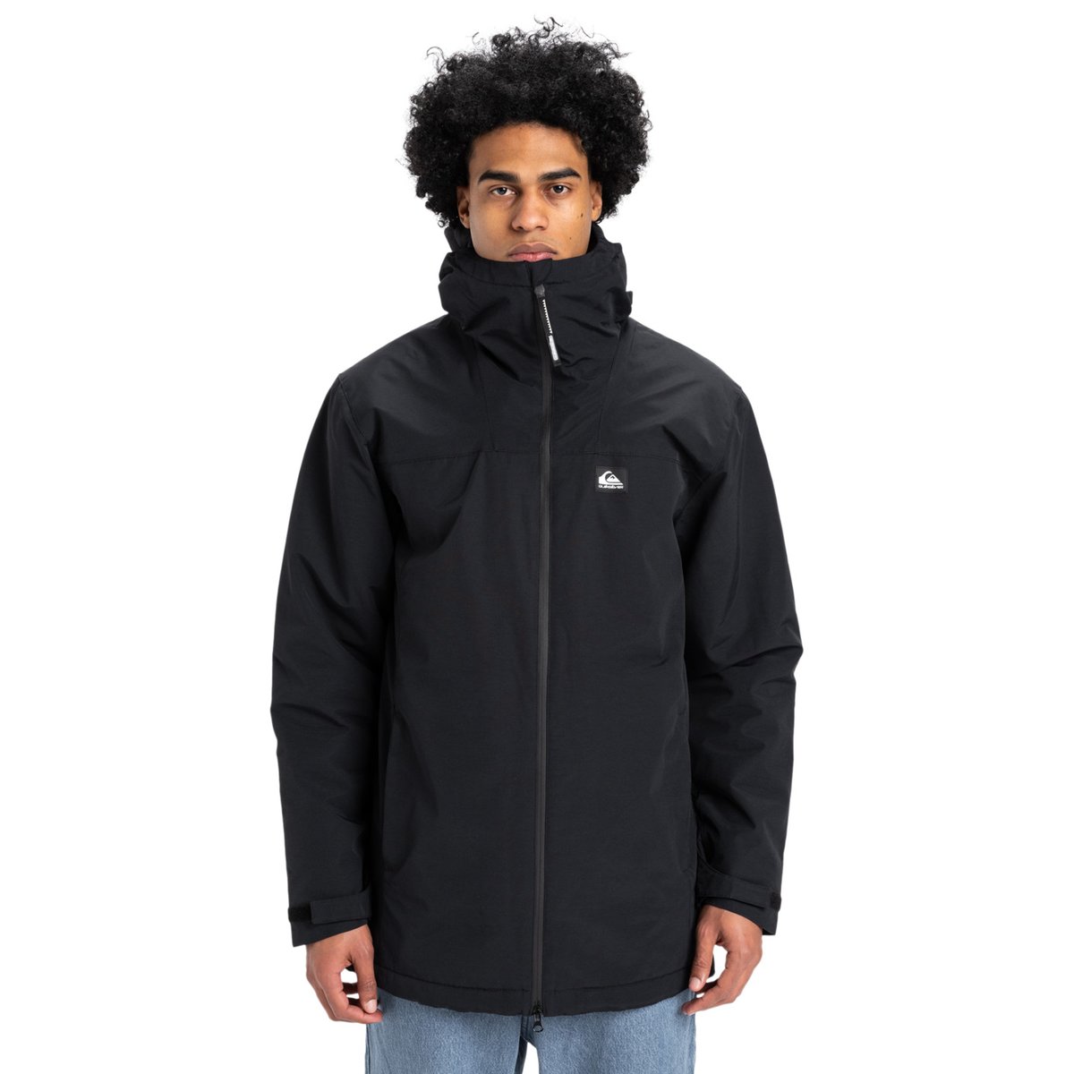 Veste imperméable à capuche OVERCAST 3K PARKA noir black, QUIKSILVER