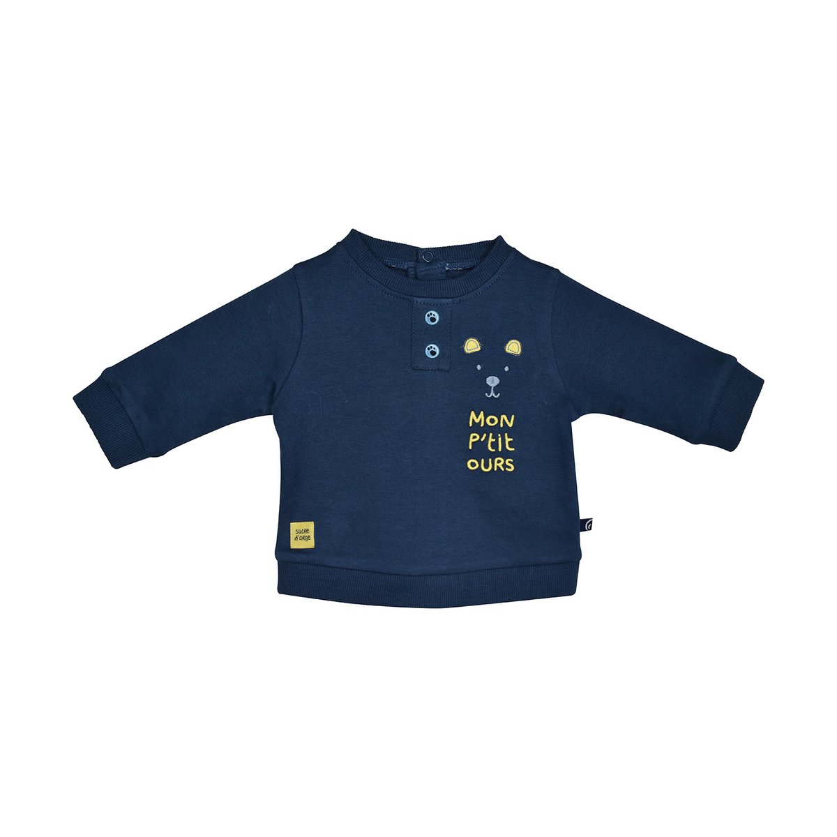Tshirt pantalon bavoir max maille naissance bleu, SUCRE D'ORGE