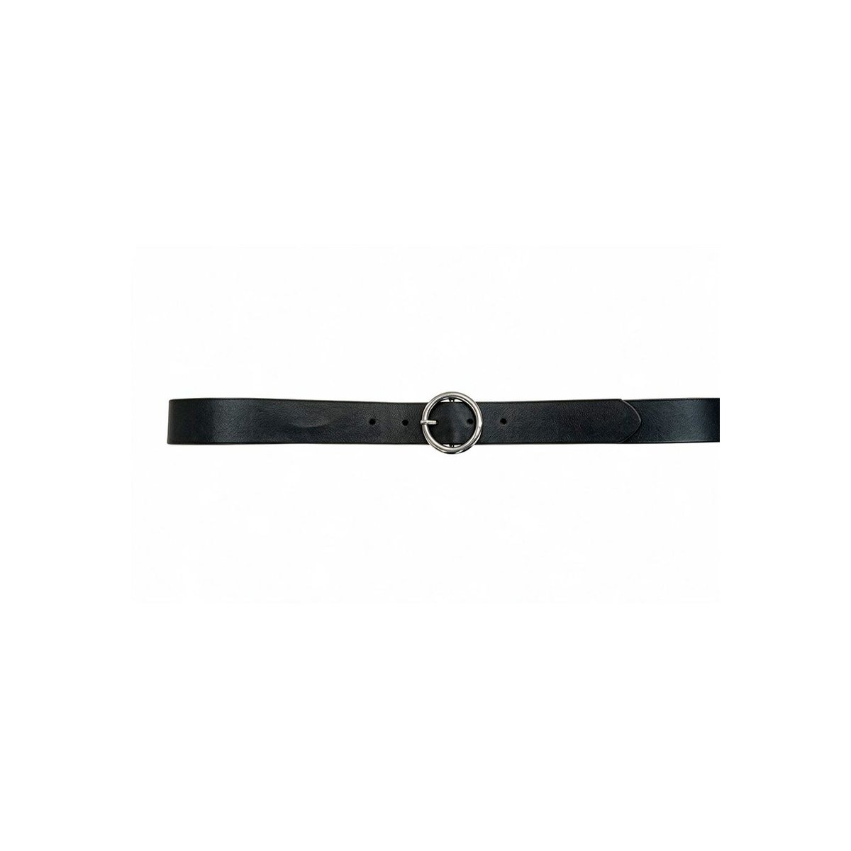 Ceinture balsa femme en cuir noir à boucle ronde BALSA noir, DEELUXE