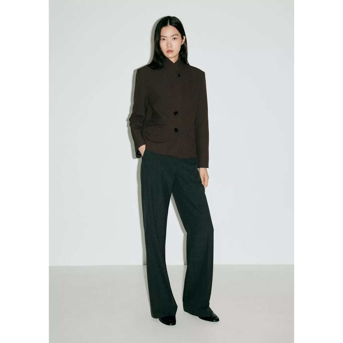 Veste leo marron, MANGO