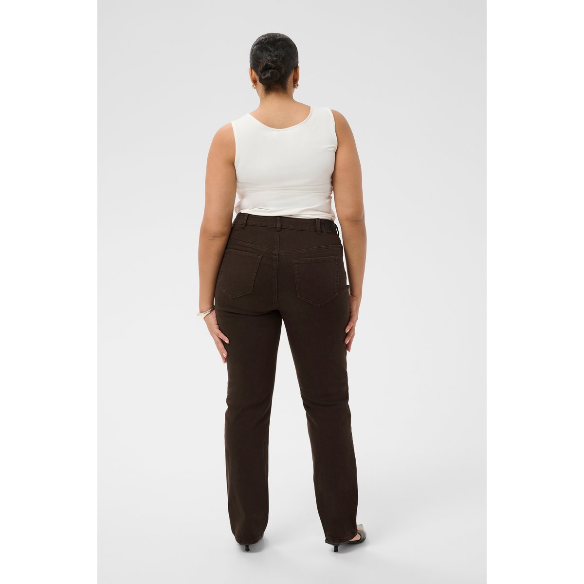 Jeans marron coffee bean, KAFFE CURVE