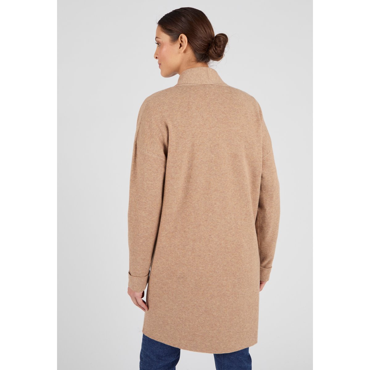 Gilet esprit manteau Thermolactyl marron chiné, DAMART