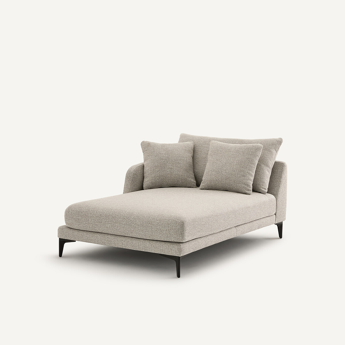 Méridienne en mélange texturé, MODERNISTE gris moyen, AM.PM X EMMANUEL GALLINA