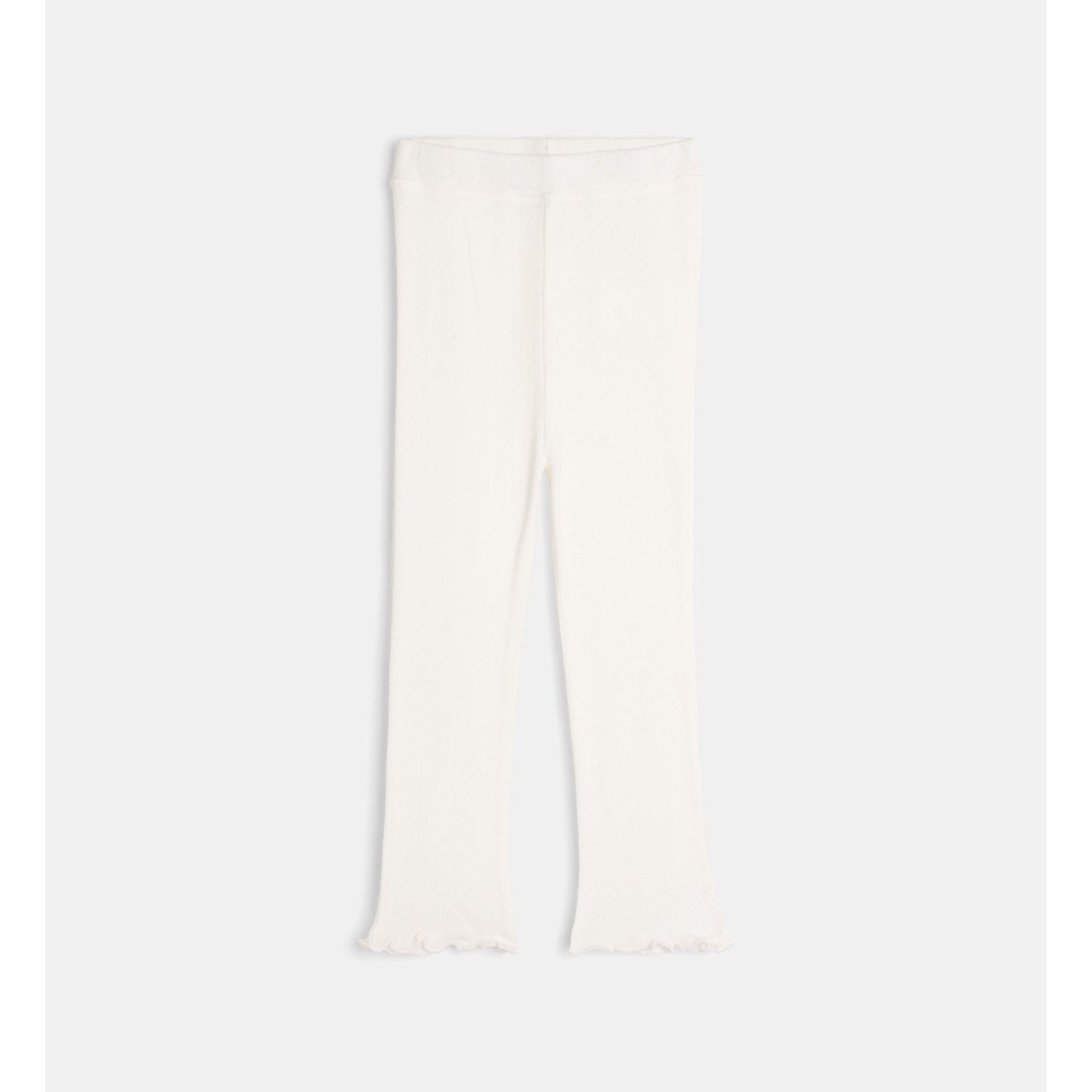 Legging lavana en maille pointelle coton bio écru, CADET ROUSSELLE