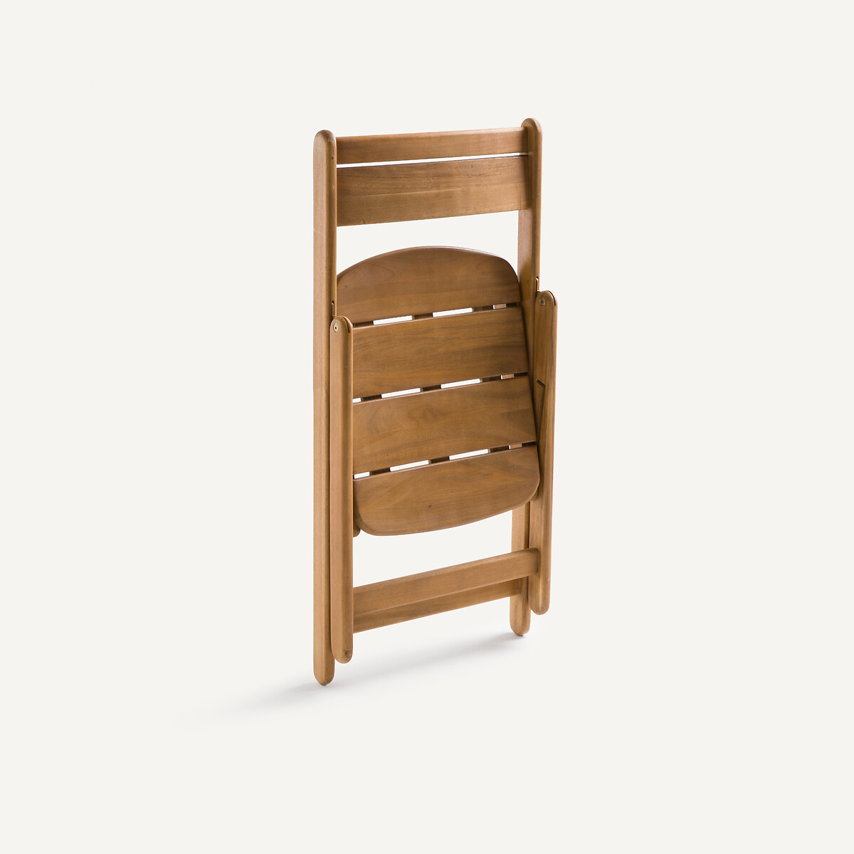 Lot de 2 chaises de jardin pliantes, en acacia massif, RIPLI naturel, AM.PM