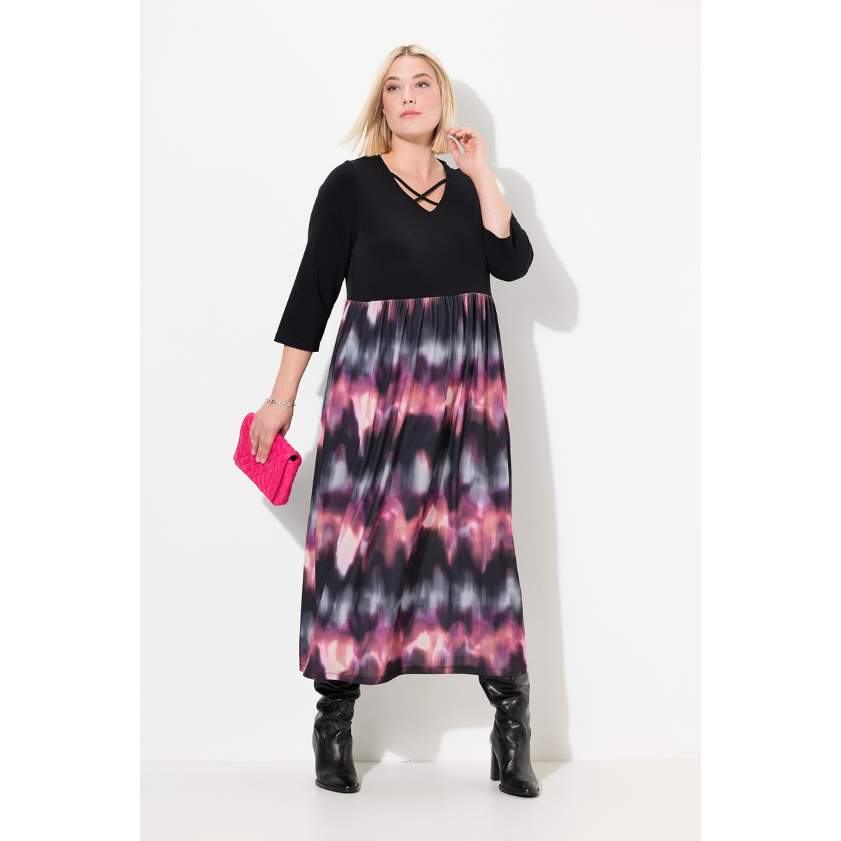 Robe en jersey noir, ULLA POPKEN