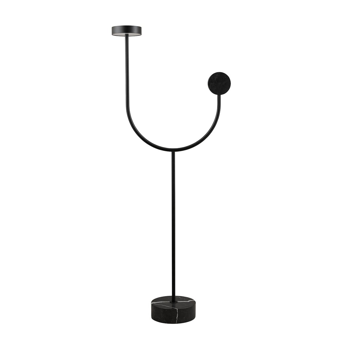 Lampadaire en Marbre Grasil noir, AYTM