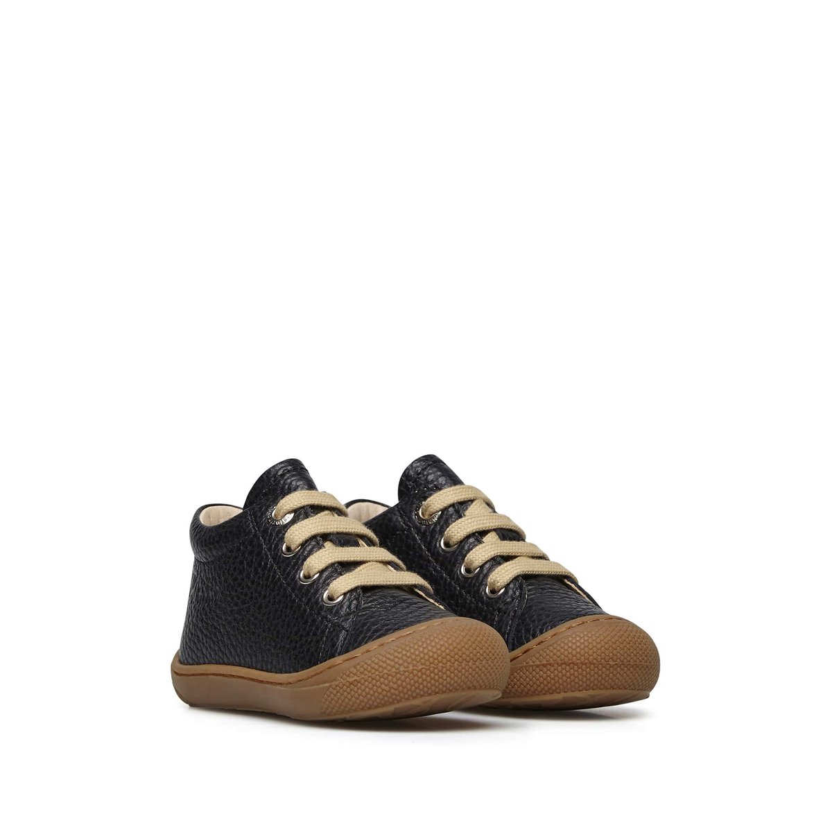 Chaussures Premiers Pas En Cuir Cocoon noir, NATURINO