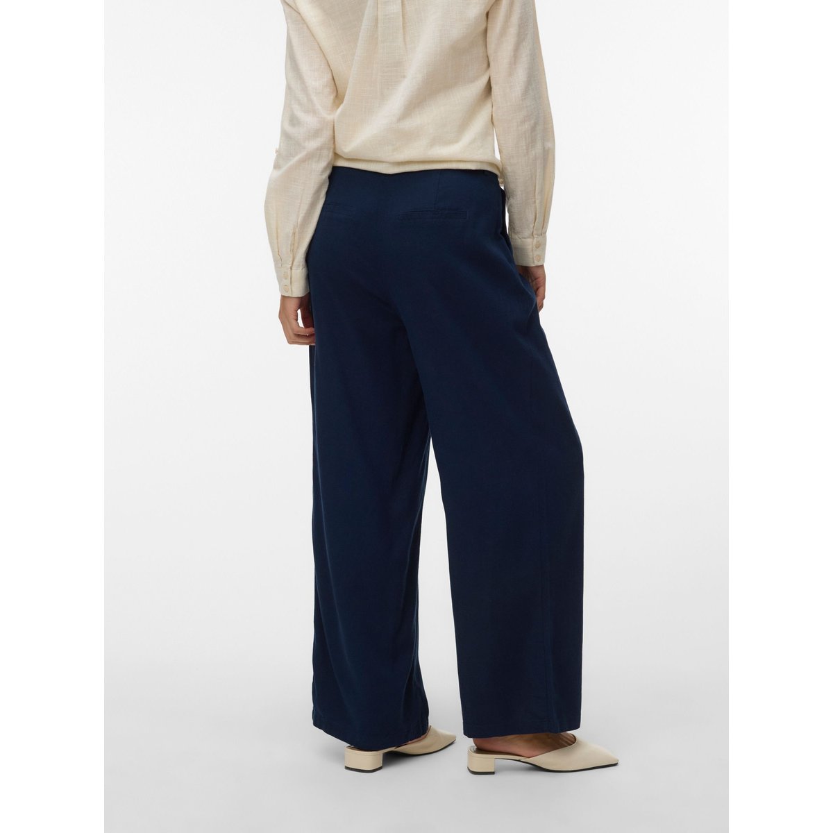 Pantalon À Jambe Large navy blazer 1, VERO MODA