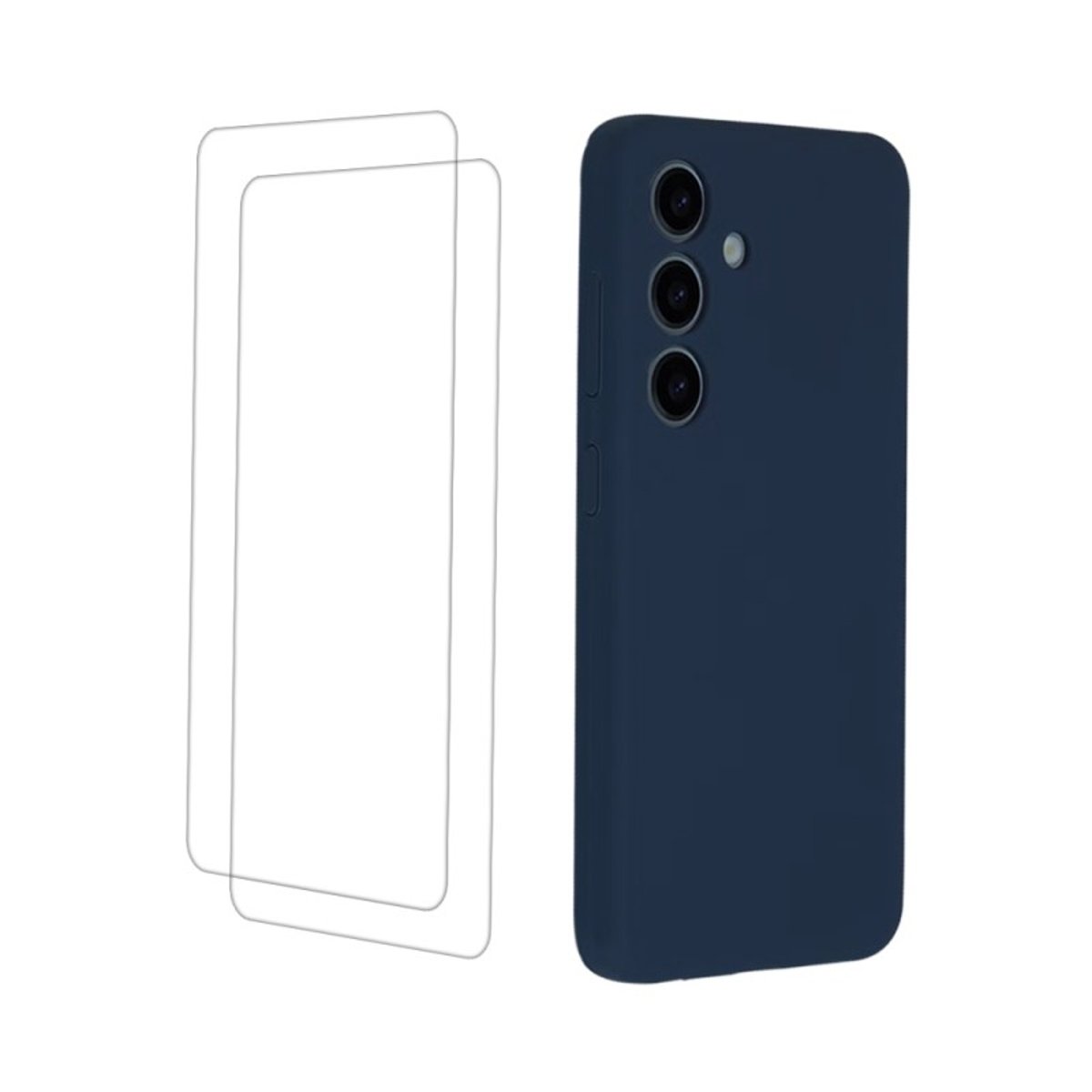 Coque Galaxy S24 antichoc + 2 vitres bleu, EVETANE