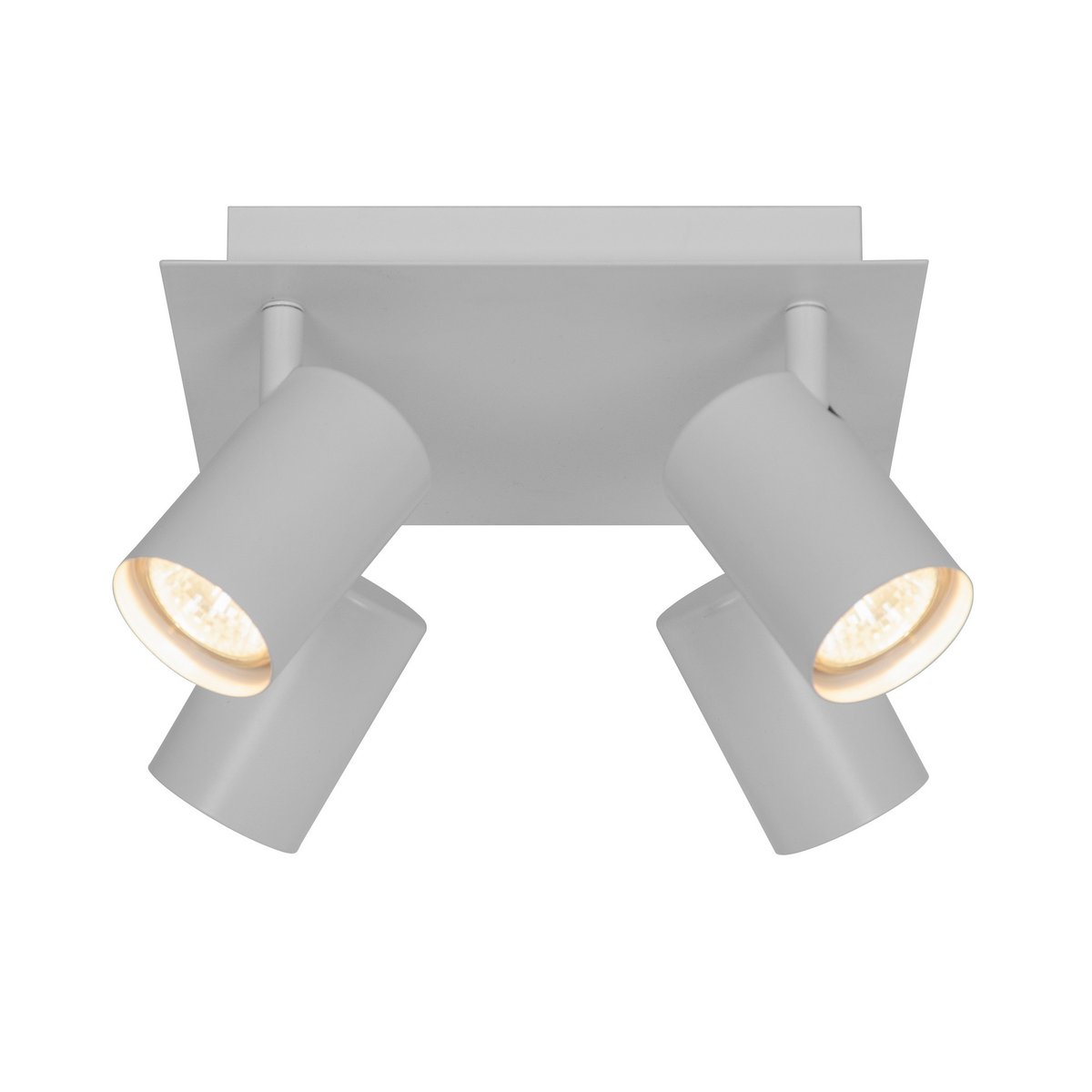 Plafonnier 4-spots abat-jour inclinable et orientable en métal, FRIDA blanc, NORDLUX