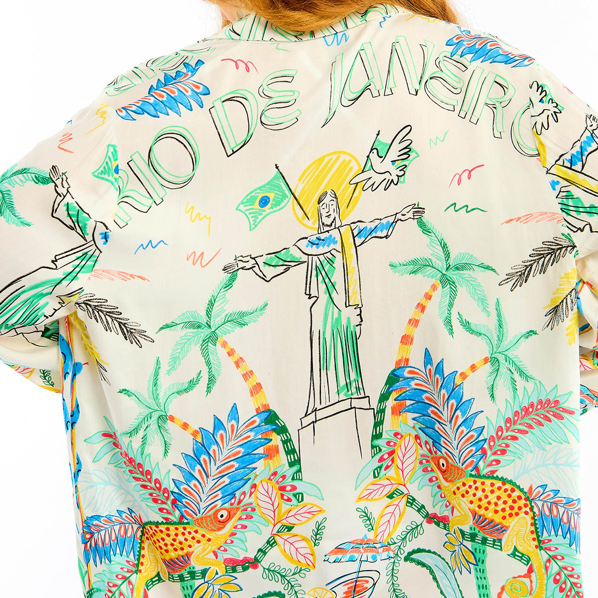 Chemises à motifs manches longues BONAVENTURE BAHIA blanc, WILD