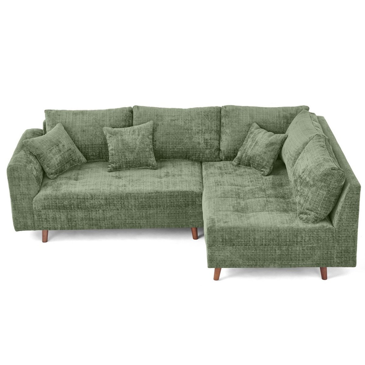 Canapé d'Angle droit 4 places - RUNE vert sauge, BEST MOBILIER