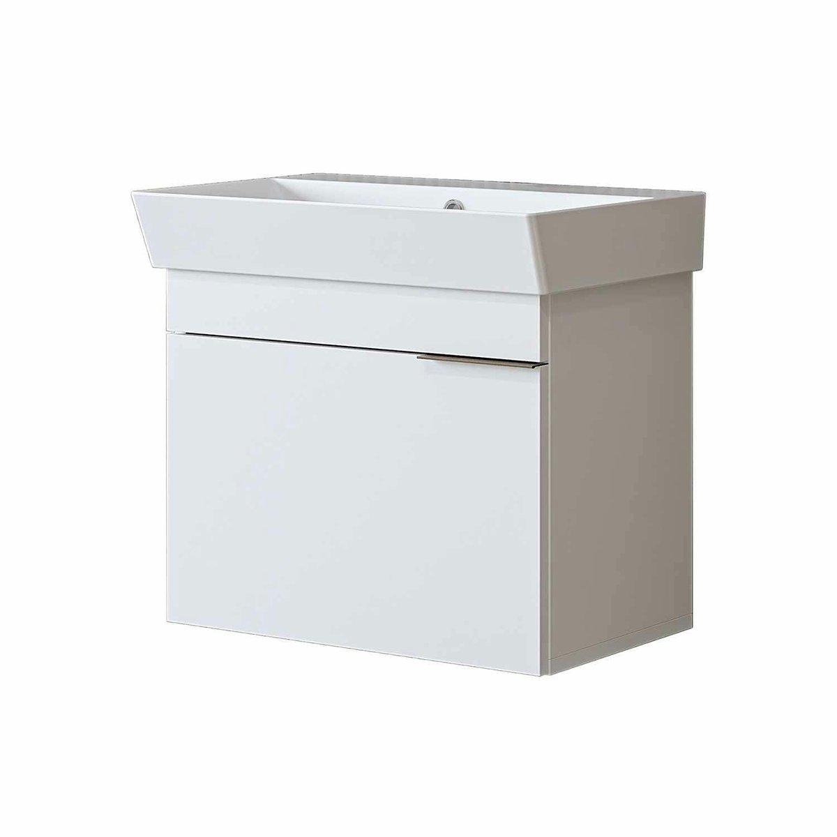 Meuble vasque 59 cm 1 porte NORIA blanc, PIER IMPORT