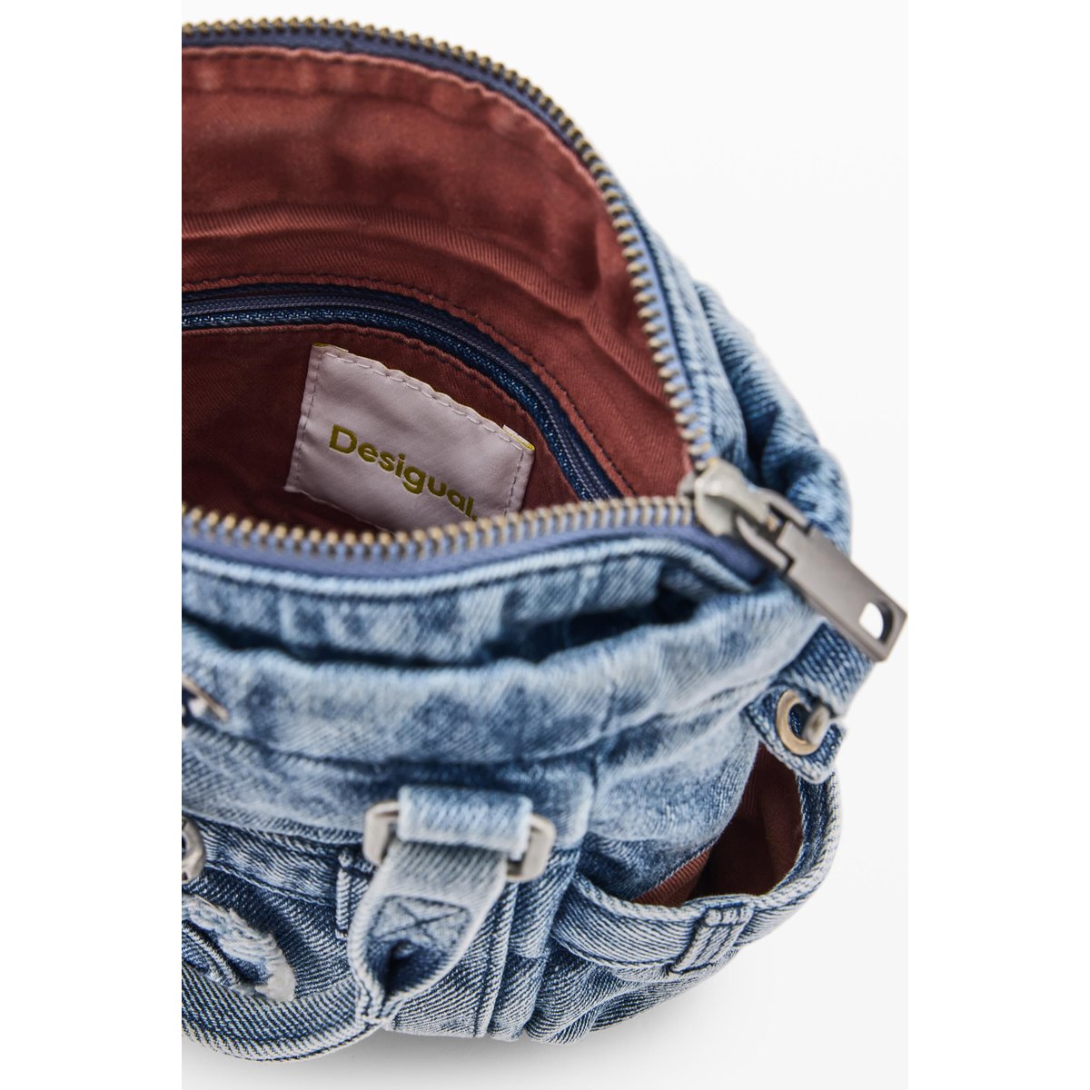 Mini sac bandoulière en denim bleu, DESIGUAL