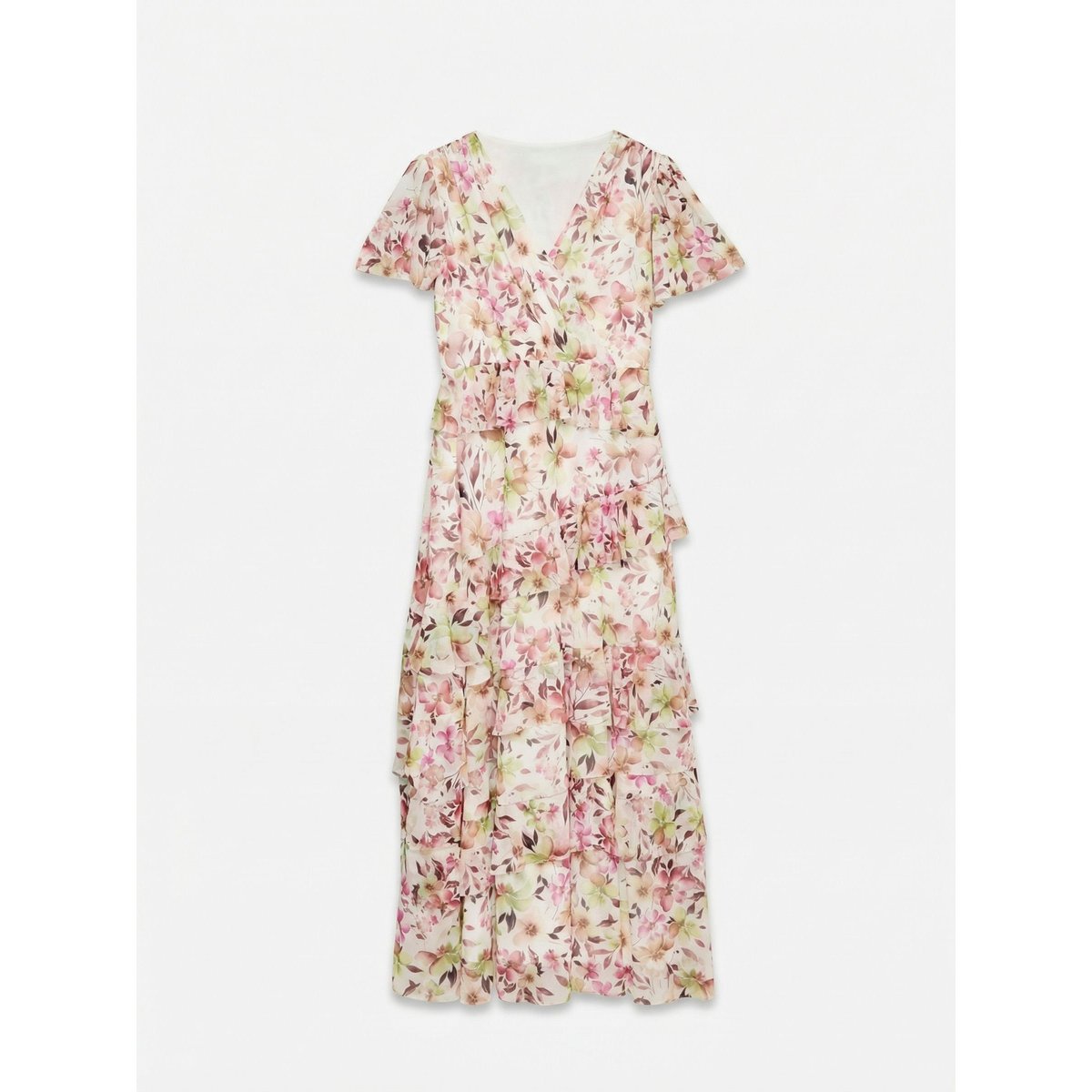 Robe À Volants bright white, VERO MODA