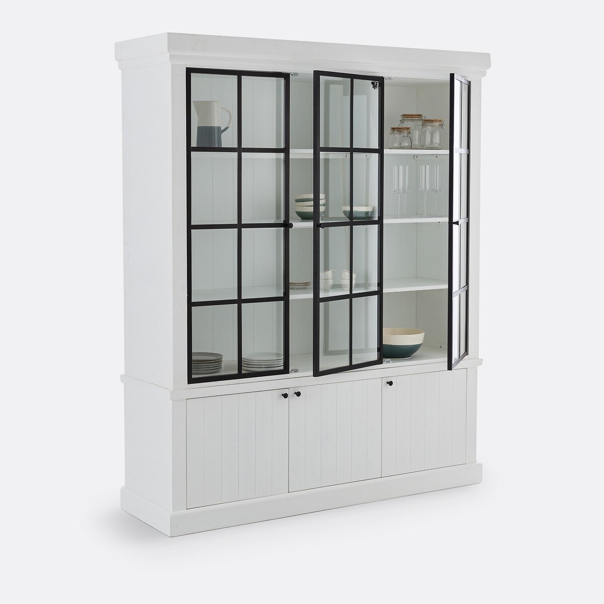 Vaisselier en pin massif et MDF, XINIA blanc, LA REDOUTE INTERIEURS