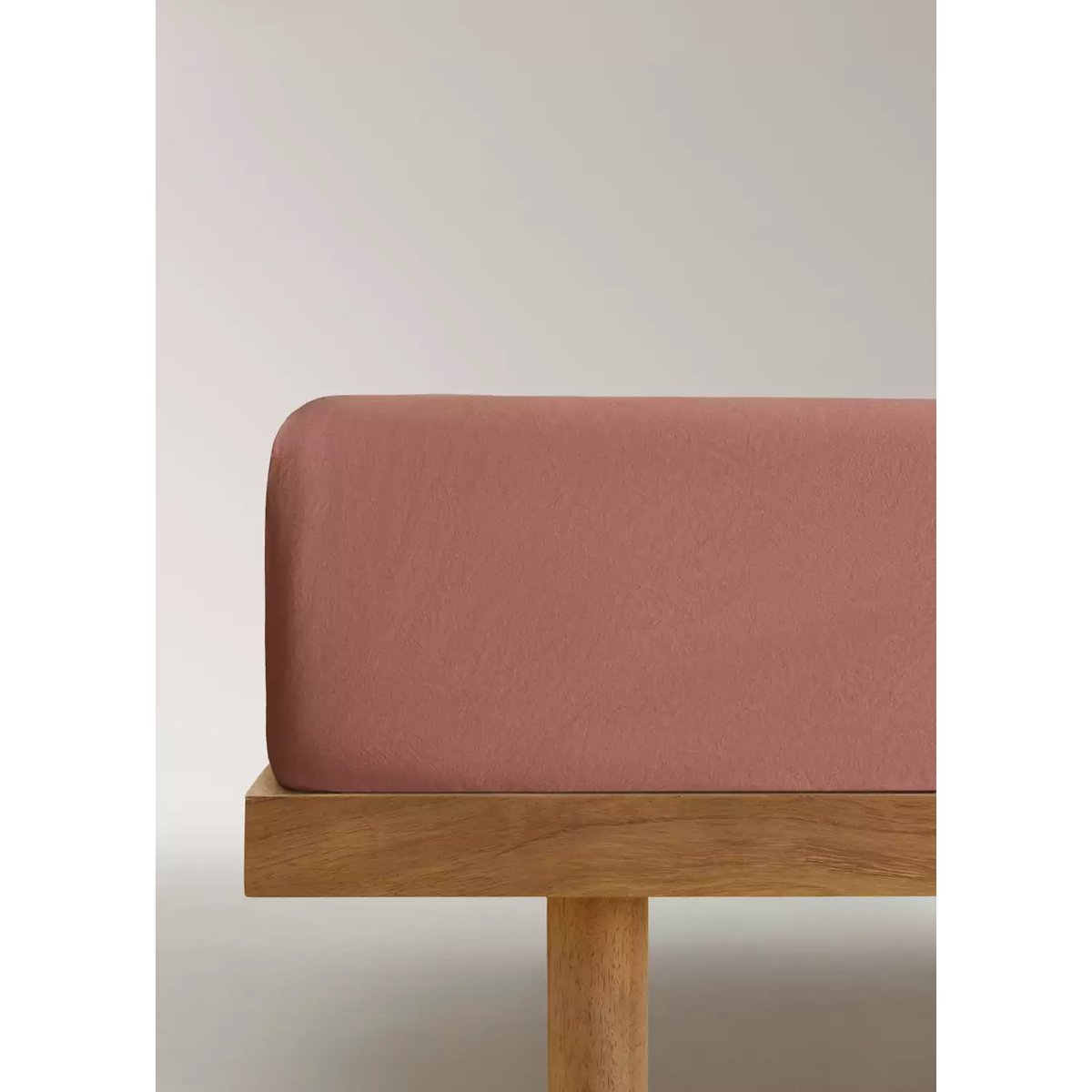 Drap plat coton lavé lit 150 cm rose géranium, MANGO HOME