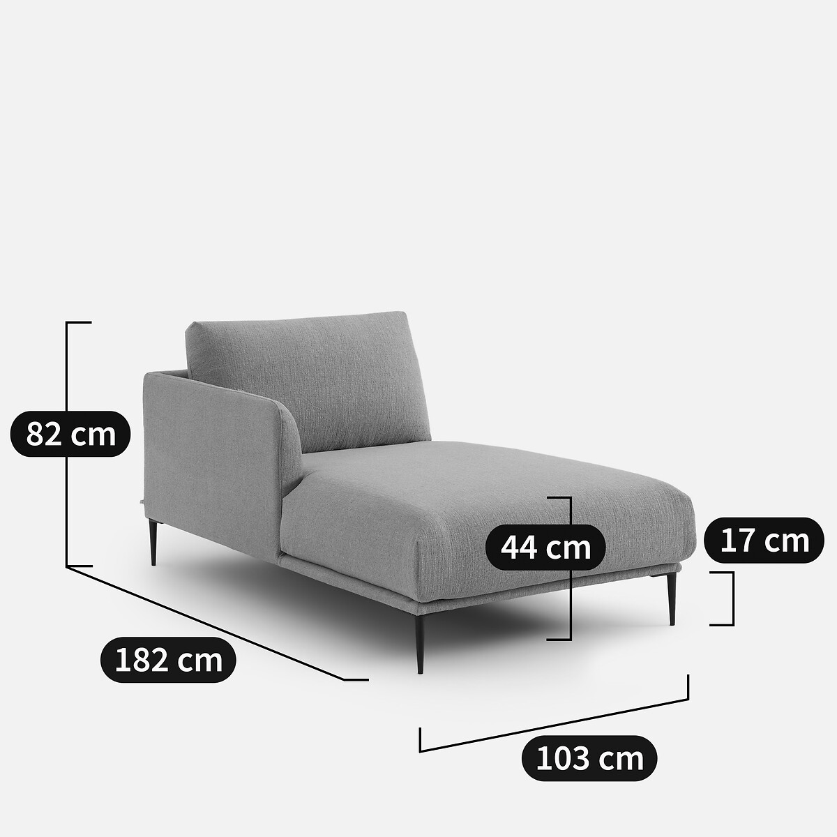 Longchair van gerecycled chenille, OSCAR, ontwerp Emmanuel Gallina brons, EMMANUEL GALLINA X AM.PM