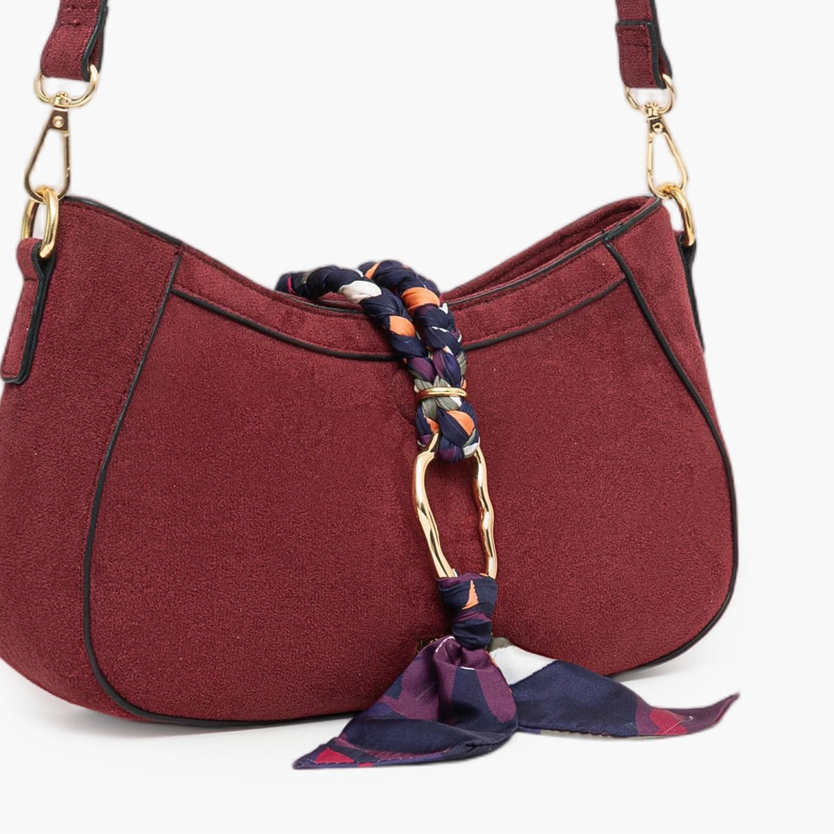 Sac porté épaule Tivaline bordeaux,doré, LOLLIPOPS