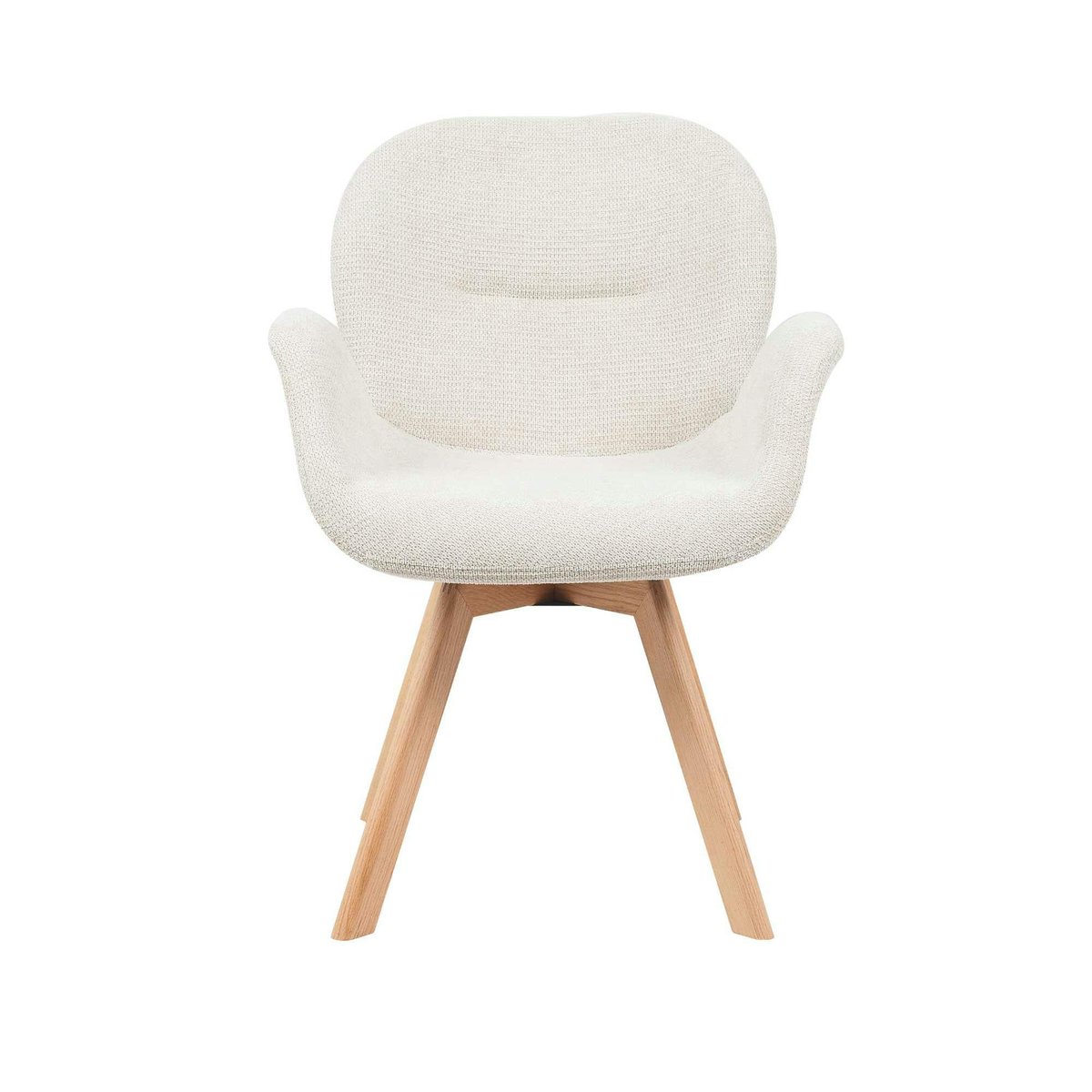 Chaise scandinave pivotante beige (lot de 2) CORTINA beige, PIER IMPORT