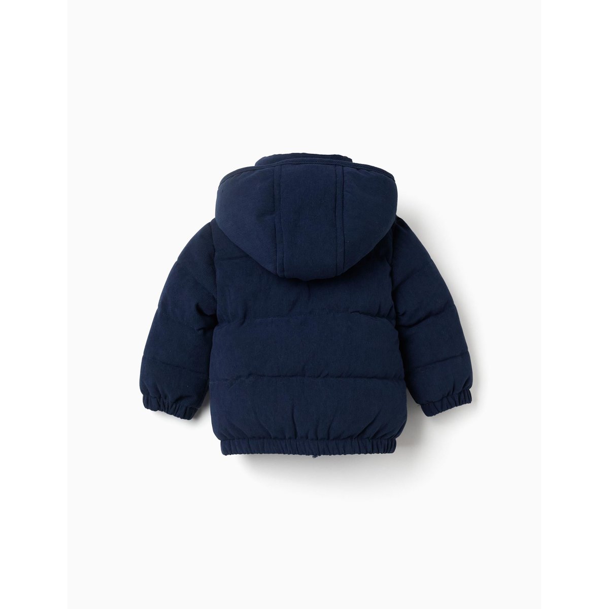 Doudoune en velours côtelé avec capuche amovible bleu foncé, ZIPPY
